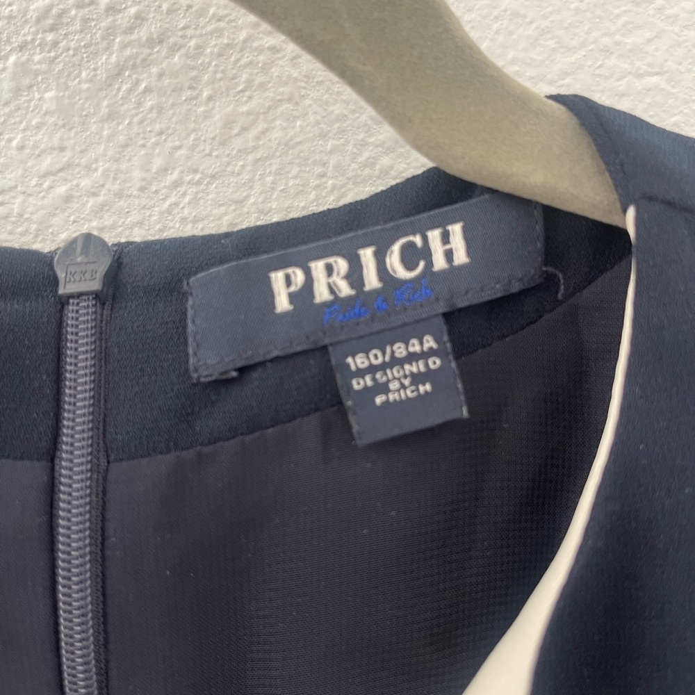 PRICH Classic Navy Long Sleeve Dress with White Trim - Picture 4 of 9